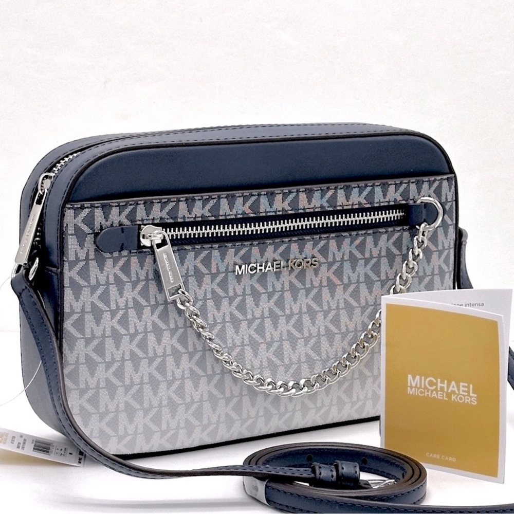 Michael Kors Jet Set Lg Ombré Signature Logo East West Crossbody Body
Navy 
NWT - Picture 2 of 15